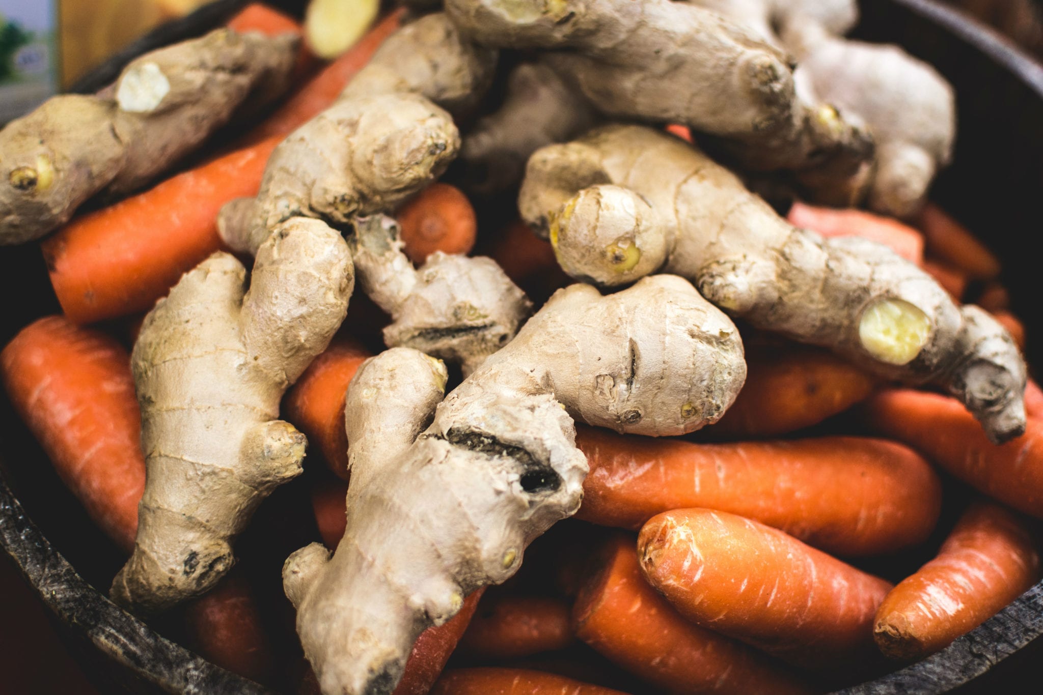 healthy foods to include in meal prep in conjunction to working out including carrots and ginger from brick bodies gyms