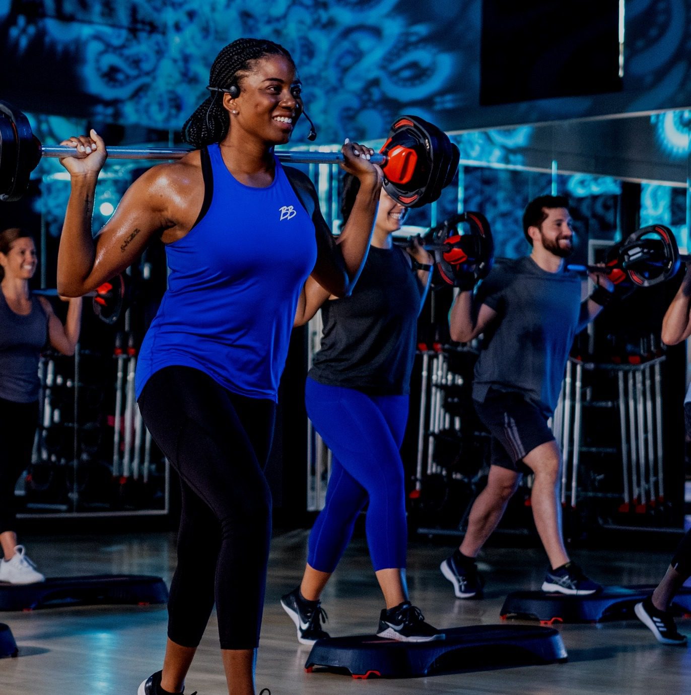 group fitness class ignite at gym in baltimore